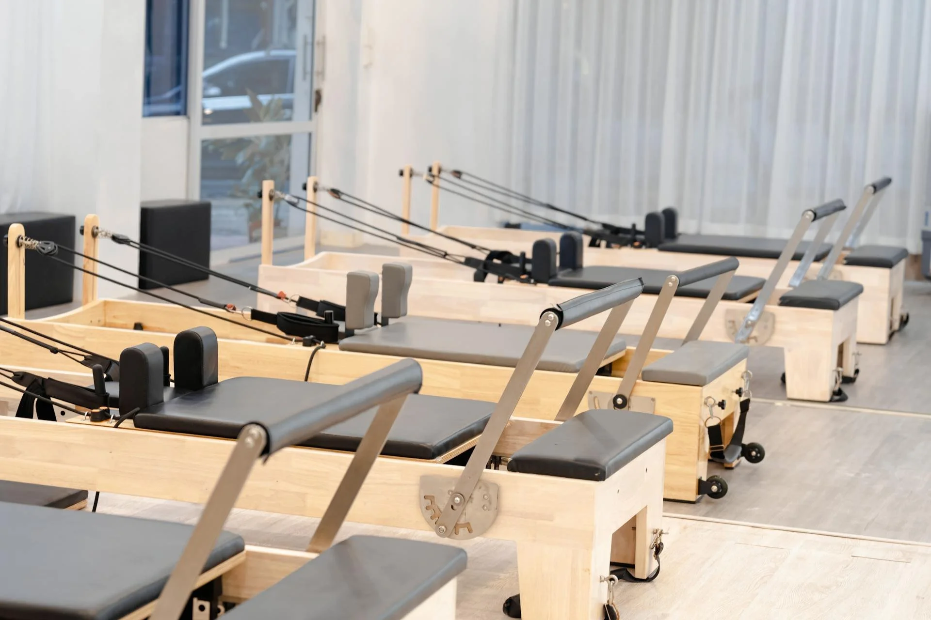 The reformer floor at Ironbark Studio